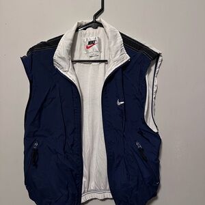 Nike Men's Navy and White Vest